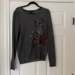 White House Black Market Sweater Floral